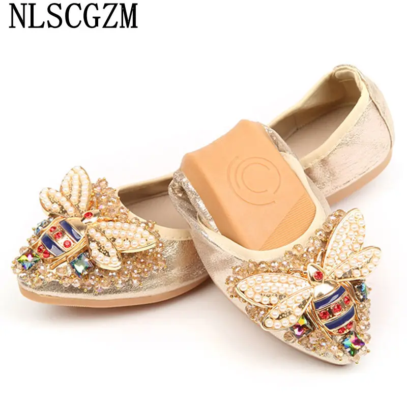 2024 Fashion Women Leather Casual Shoes Woman Flats Slip on Shoes for Women Barefoot Shoes Crystal Loafers Women Harajuku Zapato