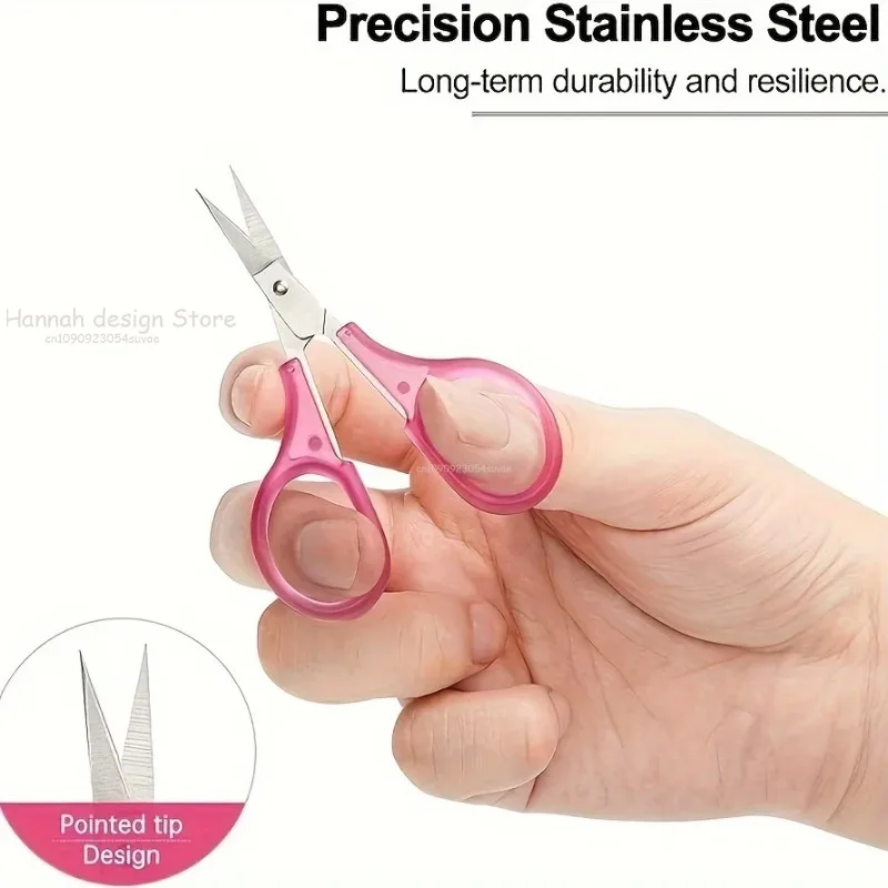 Compact Precision Craft Scissors Sharp Stainless Steel Blades with Protective Cap For Paper Cutting Scrapbooking Sewing