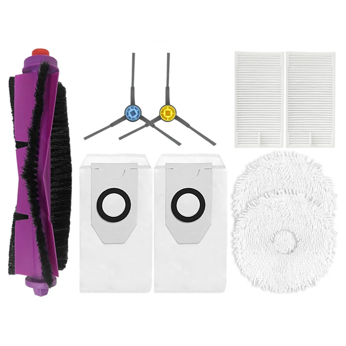 

Hot sale For V12 Robot Vacuum Cleaner Parts Main Side Brush Mop Cloth Hepa Filter Dust Bags
