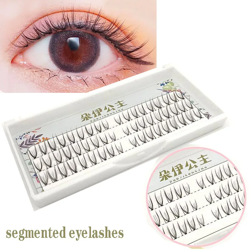 Segmented Type Little Devil Cos False Eyelashes Natural Cross Simulation Grafting Single Cluster Eyelashes Makeup Beauty Tools