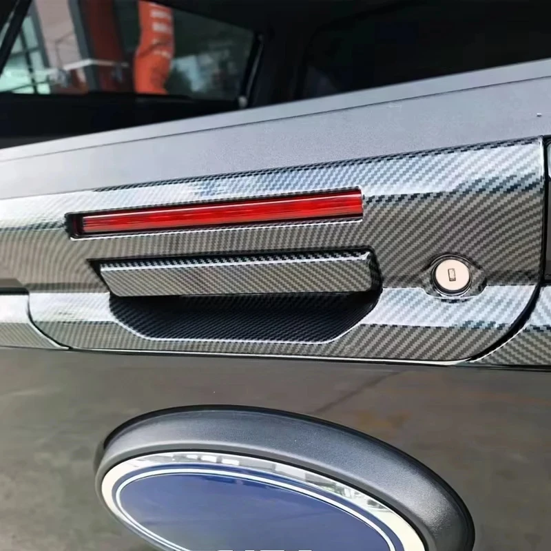 Center Console Line Gear Shift Decorative Trim Sticker for Ford Ranger Everest Raptor 2023 2024 Carbon Fiber Interior Accessorie