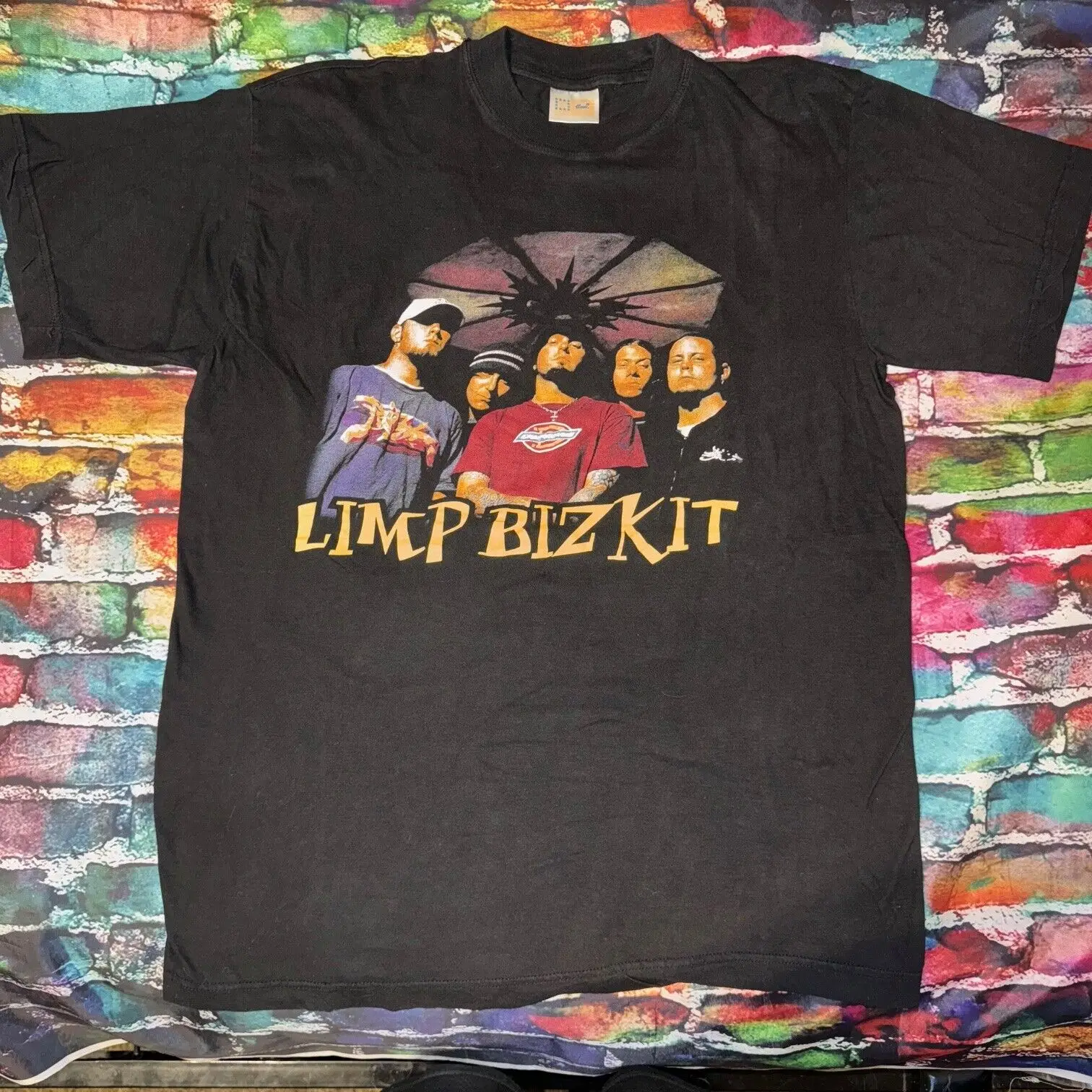 Vintage 90's Limp Bizkit Euro Tour Bootleg T Shirt Size Large Nu Metal Korn