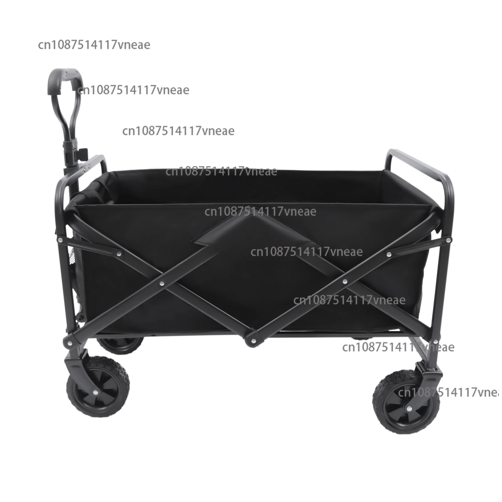 Outdoor 4 wheel Portable Trolley Camp Trailer Folding Table Board Travel Hand Pushing Garden Cart Picnic Pull Rod Rear Camp Cart