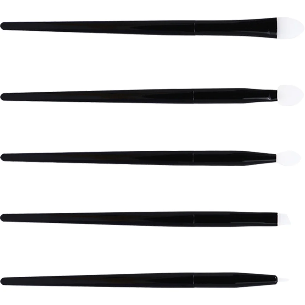 1Set Draagbare Siliconen Borstel Kit Wenkbrauw Lippenstift Oogschaduw Applicators Makeup Tools Gemakkelijk schoon te maken Wenkbrauw Siliconen Lippenborstel