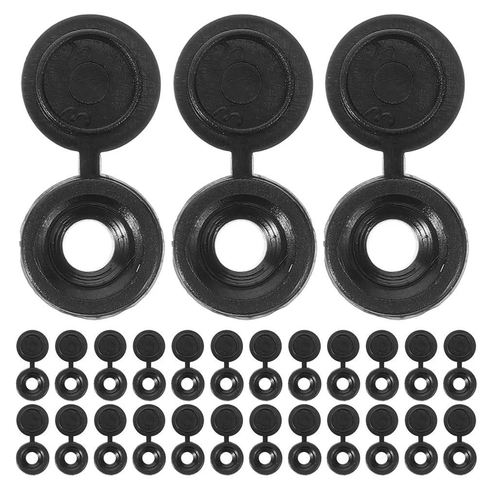 200 pcs Black Decorative Screw Caps for Halloween Christmas New Year Home & Party Decoration