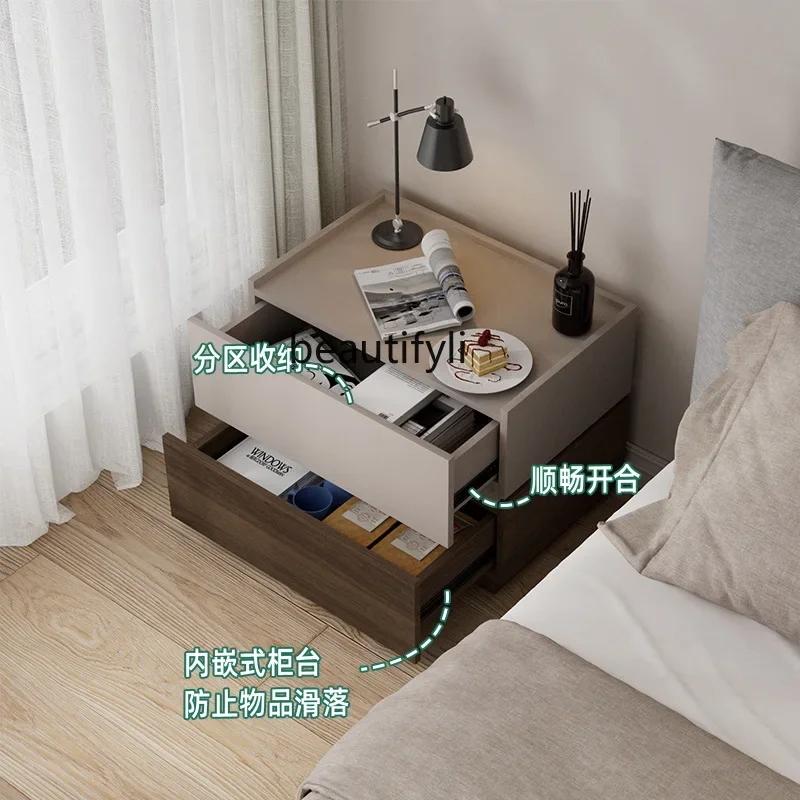 z JBedside خزانة تخزين من الخشب الصلب ورف بجانب السرير وطاولة بجانب السرير الراقية