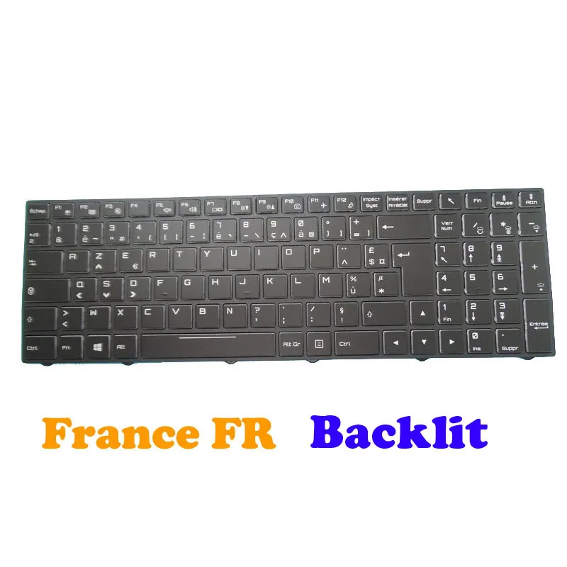 FR Backlit Keyboard For CLEVO N850 N850HP6 N857HP6 N850EP6 N857EP6 N870EP6 N871EP6 N857EK1 N860EK1 N850HK1 N850EJ1 N857EJ French