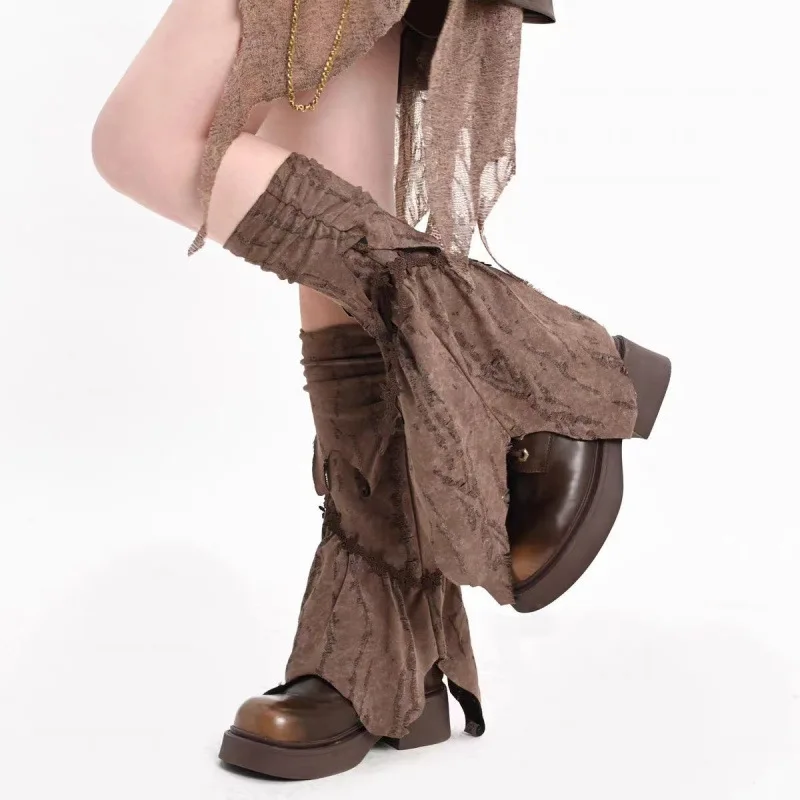 

Millennial hot girl cross chain sweet cool pile calf socks