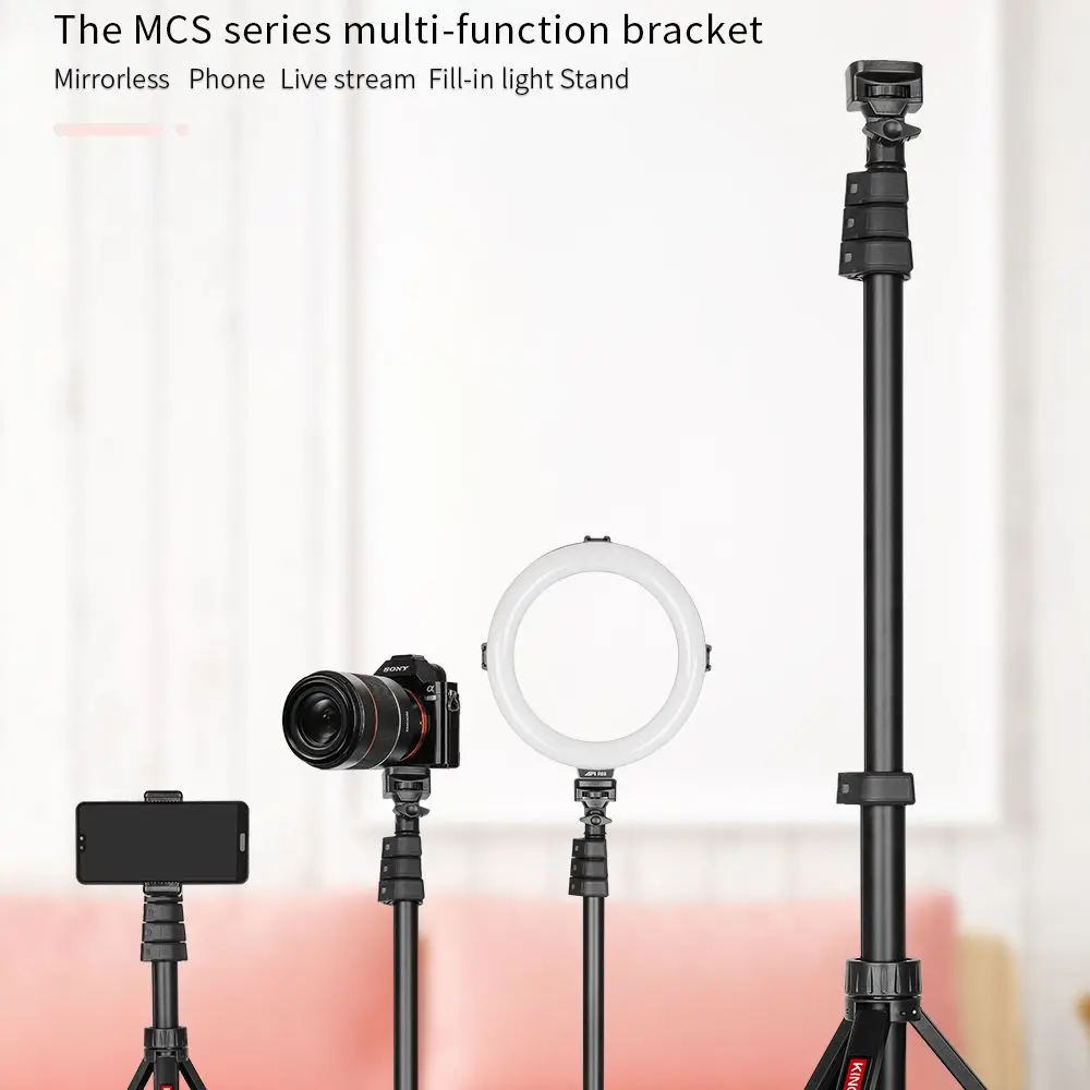 Kingjoy aluminium ring lichtst änder verstellbarer tragbarer stativ halter mit 1/4 schrauben kopf für blitz lampe ring licht kamera telefone