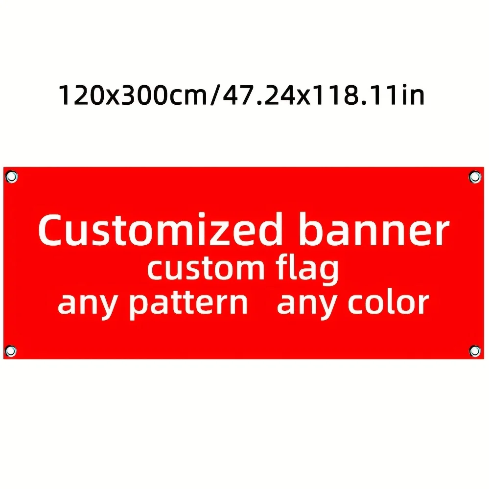 1pc Custom Polyester Banner - Personalized Text/Image for Weddings, Birthdays, Graduations, Custom Flag Banner for Gifts.
