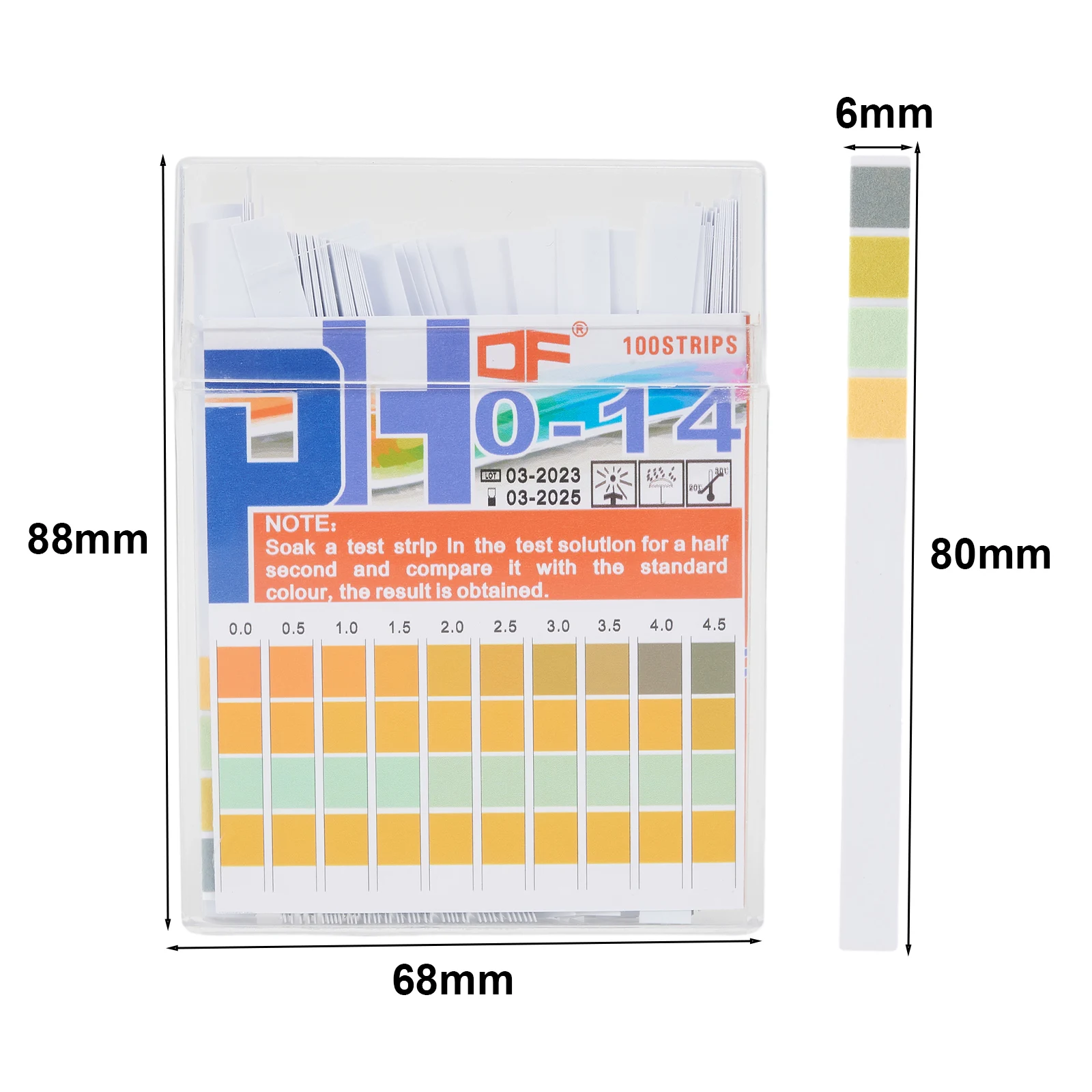 Reliable pH Test Strips for Water 0 14 Range Convenient Box Packaging Pack of 100 Strips for Easy Testing Solution