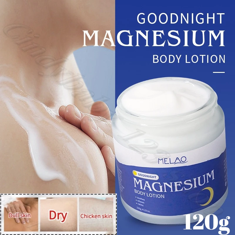 

Good night magnesium body lotion night deep moisturizing nourish skin improve rough chapped chicken skin body available 120g