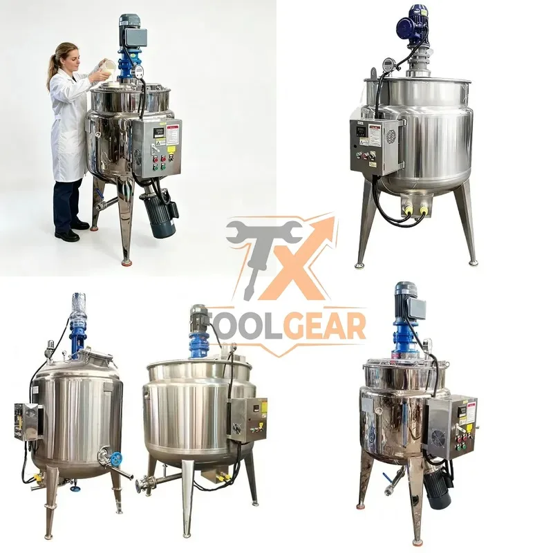 2026hotsale* High Safety SUS304 Stainless Steel 100L/200L Capacity Automatic AC Motor Heating Homogenizer Emulsifier