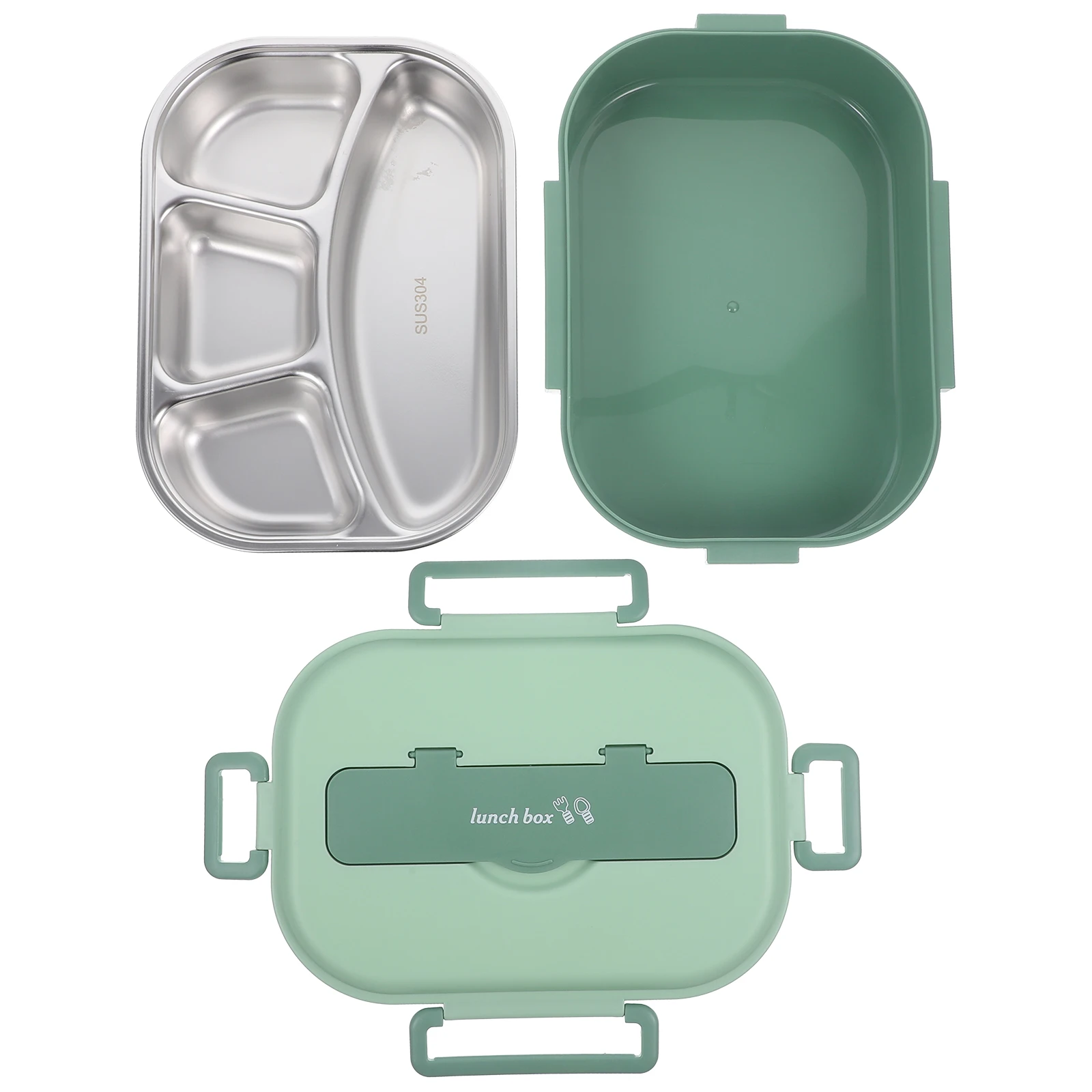 

1300Ml Bento Lunch Box Reusable Portable Food Container With Compartments For Office School Picnic Camping Meal Prep Adult Lunch