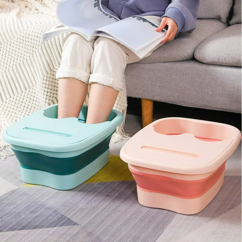 1PCS Foldable Foot Bath Tub Lid Portable Massage Foot Bucket Home Sauna Foot Spa Pedicure Soaking Basin Travel Household Use