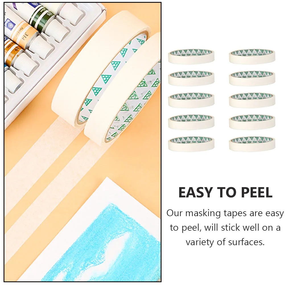 10 قطعة أشرطة لاصقة للرسم أشرطة ورق الحرف لتقوم بها بنفسك تزيين شريط لاصق ذاتي قابل للكتابة مدرسة متعددة الوظائف