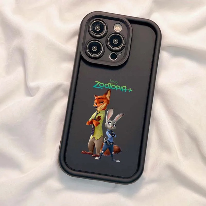 ديزني Zootopia بولي TPU اللوحة قضية الهاتف المحمول آيفون 16 15 14 13 12 برو ماكس أنيمي غطاء مقاوم للصدمات الكرتون متجمد قذيفة
