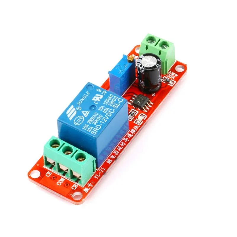 1PCS 12V delay pull-in relay module monostable delay switch delay conduction New In stock