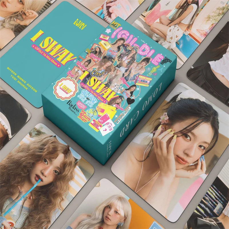 55pcs/set KPOP (G)I-DLE New Album I SWAY High Quality HD LOMO Card Girl Collection Gift Photo Card GIDLE Song Yuqi Postcard