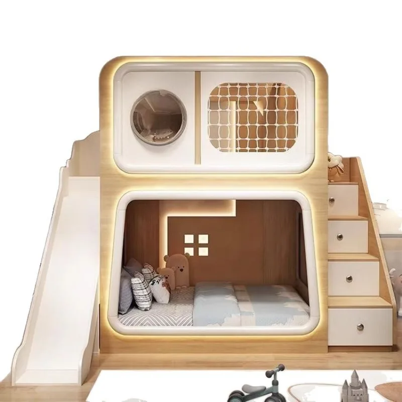 Solid wood space capsule upper and lower Children's Boys and girls Two bunk Bunk  Mother and child Adult