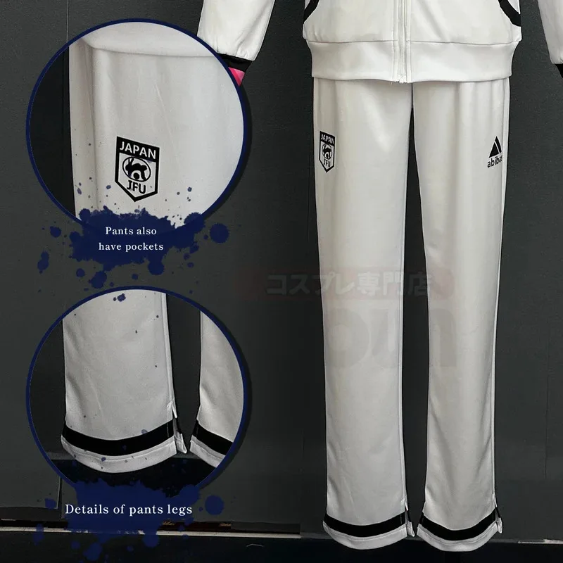 HOLOUN Blue Lock Anime U20 Sae Itoshi Shidou Ryusei Aiku disfraz de Cosplay chándal con cremallera completa sudadera ropa deportiva pantalones con capucha