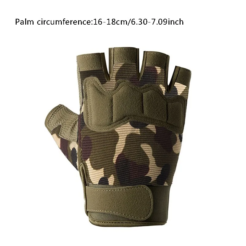 Men\'s Tactical Gloves Military Army Shooting Fingerless Gloves Anti-Slip Outdoor Hunting Sports Paintball Airsoft Bicycle Gloves