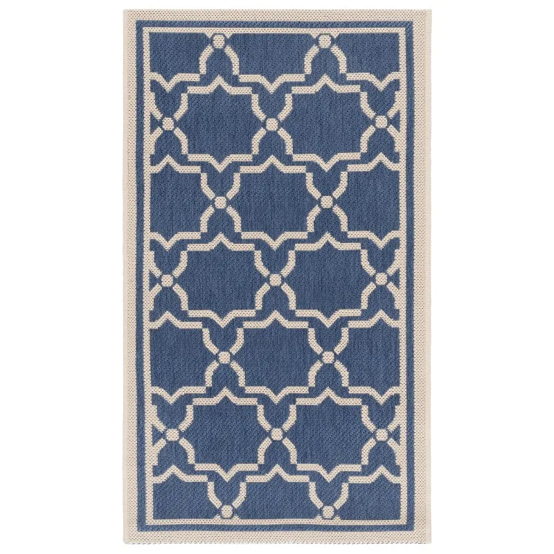 Geometric Bordered Indoor/Outdoor Area Rug, 2' x 3'7