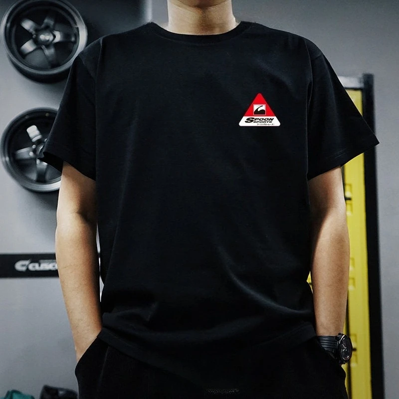 Japanese JDM modified car SPOON Civic Type R cotton short-sleeved T-shirt 2026 Summer Fashion T-shirt Comfortable