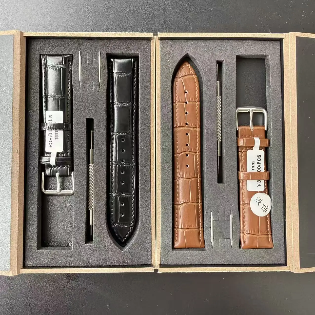 High Quality Wrist Belt Bracelet Genuine Leather Watchband 10/12/13/14/15/16/18/19/20 Watch Band Strap Steel Pin Buckle With Box