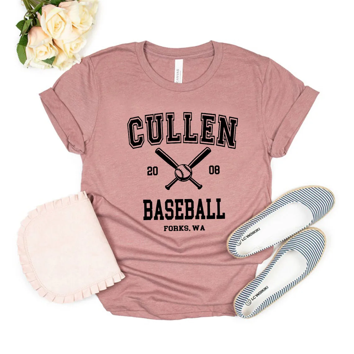 Twilight T-shirt Vorken T-shirt Cullen Baseball Shirt Unisex Vrouwen Mannen T-shirts Grafische Tee Streetwear Vrouwen Top Crewneck T-shirts