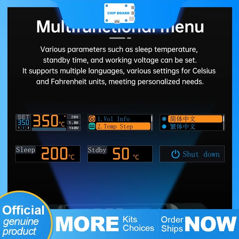 ALIENTEK T90 140W PDはんだごてキット（調整可能80-450℃） ° C温度、28V DC電源、C245 C210 T65はんだチップ