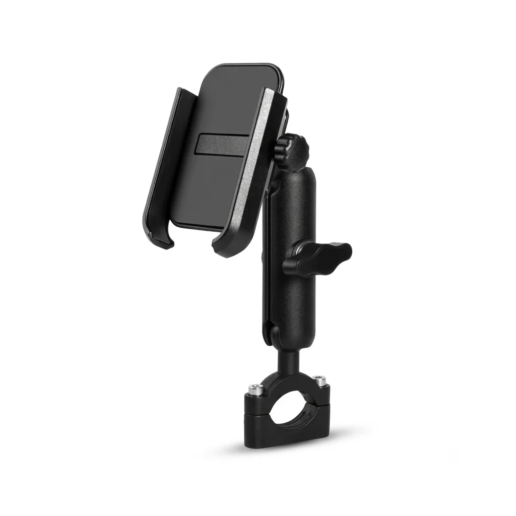 Uchwyt na telefon motocyklowy do roweru, obrotowy 360°, regulowany uchwyt na kierownicę motocykla, rowerowy uchwyt na telefon komórkowy, stojak na GPS. — zdjęcie produktu 6