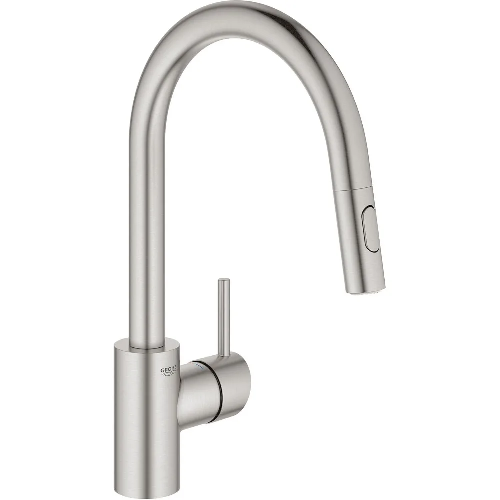 

GROHE Concetto 32665DC3 Pull-Down Kitchen Faucet with Spray, 1.75 GPM, Stainless Steel Finish
