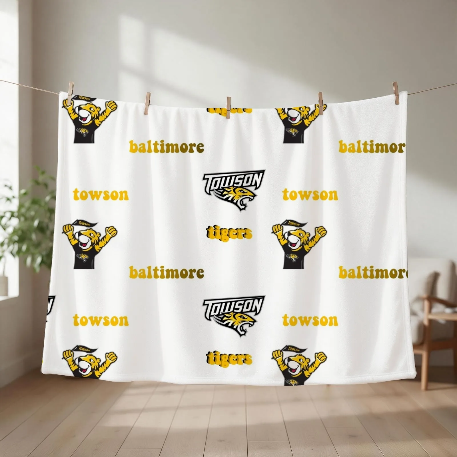 Towson University sticker pack Throw Blanket couch cozy soft plush fuzzy picnic outdoor blanket