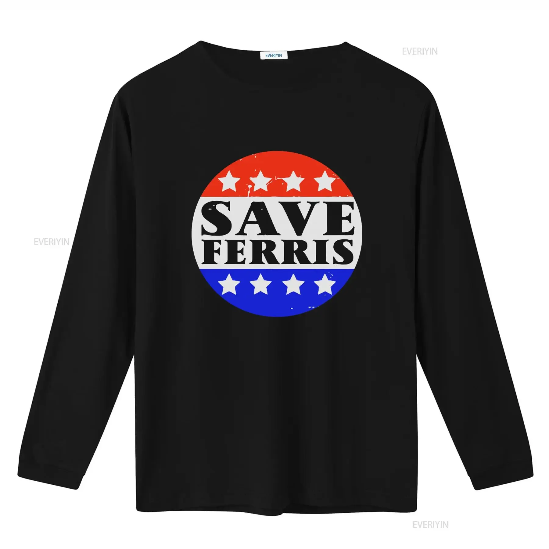 Save Ferris 80s Movie Inspired T Shirt 100 Cotton Funny Afflict Design for Retro Lovers vintage Washed homme Stretched Unisex