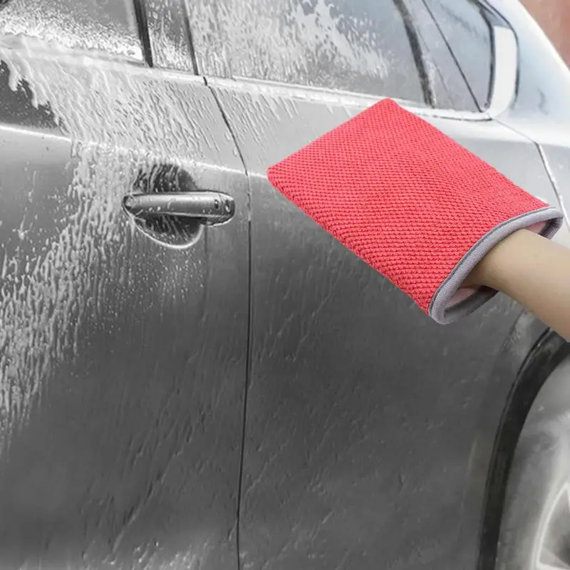 Clay Mitt For Car Detailing Car Detailing Gloves Scratch-Free Fast Absorption Durable Soft Smooth Clay Bar Rag Towel Removes