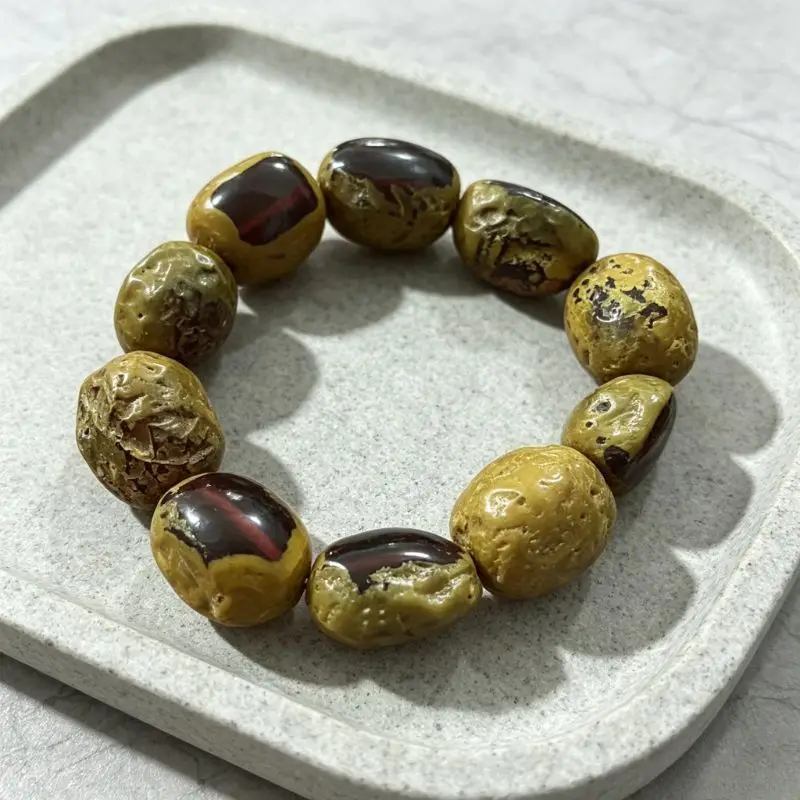 New Exquisite Second-generation Amber Beeswax Single-ring Bracelet, Unisex Personalized Jewelry Crafts