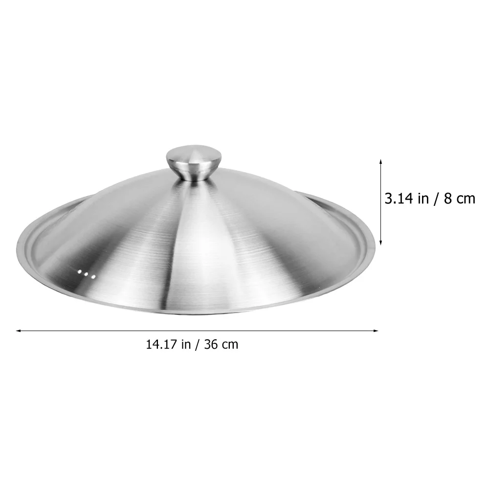 

Stainless Steel Thick Pot Lid Metal Universal Pan Cover Spill Proof Lid for Frying Pan Soup Pot Kitchen Use Metal Lids for Pots