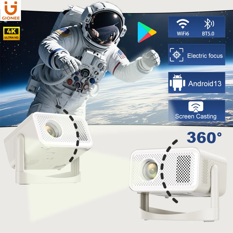 

Projector Android 11 5GWiFi Bluetooth 5.0, 720PHD Supported1080P Portable Movie Projector, Compatible with Smartphone/USB, Home