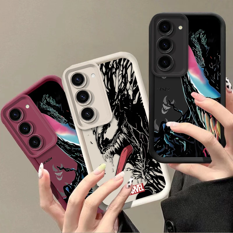 Funda blanda Marvel Venom para Samsung Galaxy S25 S24 Ultra S23 S22 S21 Plus S20 FE A56 A55 A54 A53 A52 A51 A34 A32 4G 5G