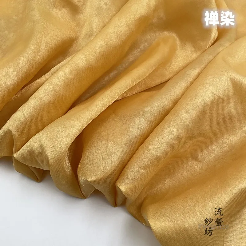 Hanfu cloth Pear blossom flower fabric for Making Bobbi dolls acting clothes DIY Wedding decoration (Folding shipment)