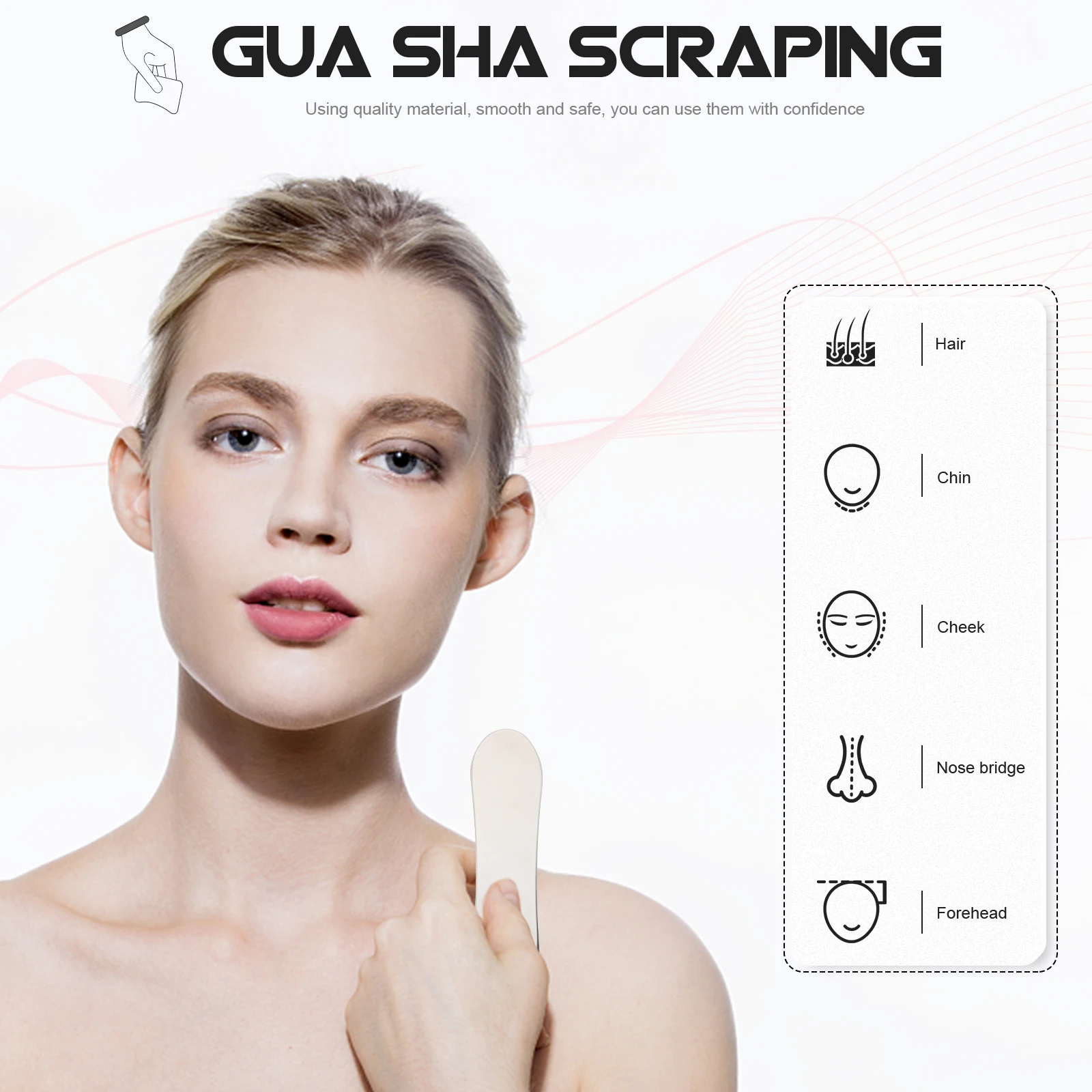 

1 pc Stainless Steel Scraping Tool Massage Board Durable Health Tool Home Use Lymphatic Muscle Pain Relief Gua Sha Plate Gift