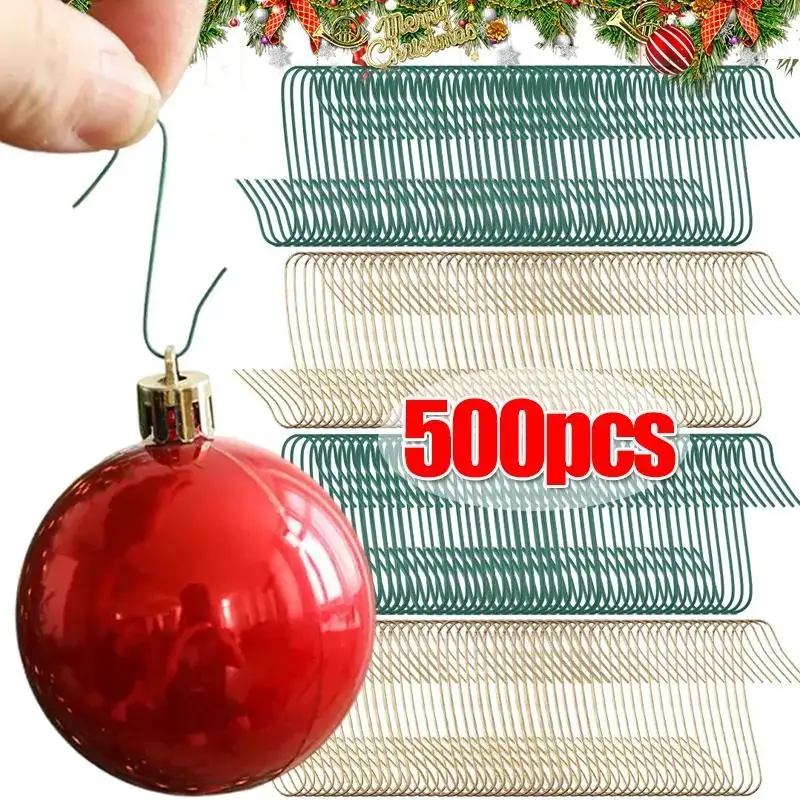 

500/100PCS Christmas Tree Hook Ornaments 4cm Metal Hanger S-Shaped Hooks Xmas Ball Pendant Decoration For Home Navidad New 2025