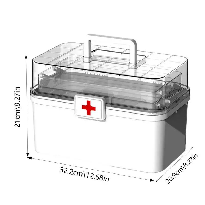 3 Layers Medicine First Aid Kit Super Large Capacity Pill Cases Organizer Family Emergency Pharmacy Storage Container Pill\'s Box