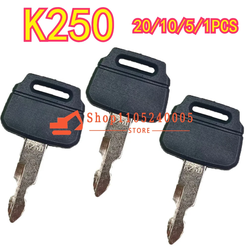 

20/10/5/1 шт. OEM логотип K250 для ключей экскаватора тяжелого оборудования
