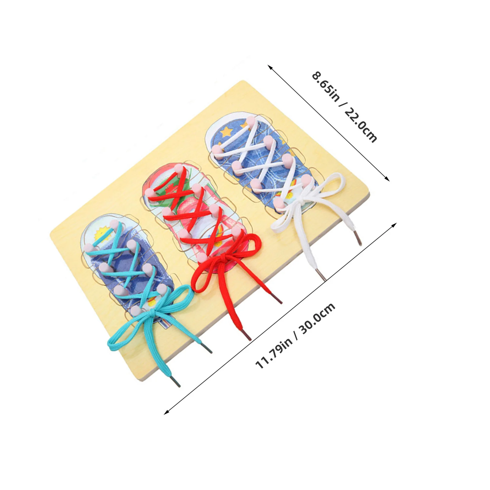 3 stücke Holz Schnürsenkel Threading Kinder Kleinkinder Lernen, Schuhe Binden Pädagogisches Vorschule Puzzle Spiel Feinmotorik Entwicklung