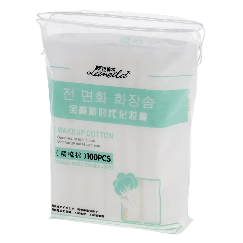 100 teile/paket Seite 100% Baumwolle Puff Make-Up Pads Gesicht Gesichts Reinigung Pad Make-Up Entfernen Pads Hautpflege Notwendigkeit