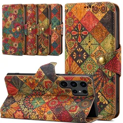 EUCAGR Leather Magnetic Phone Case For Samsung Galaxy S24 S23 FE Plus Ultra A34 A53 A54 A51 A52 A31 A32 A33 A05S Holder Cover