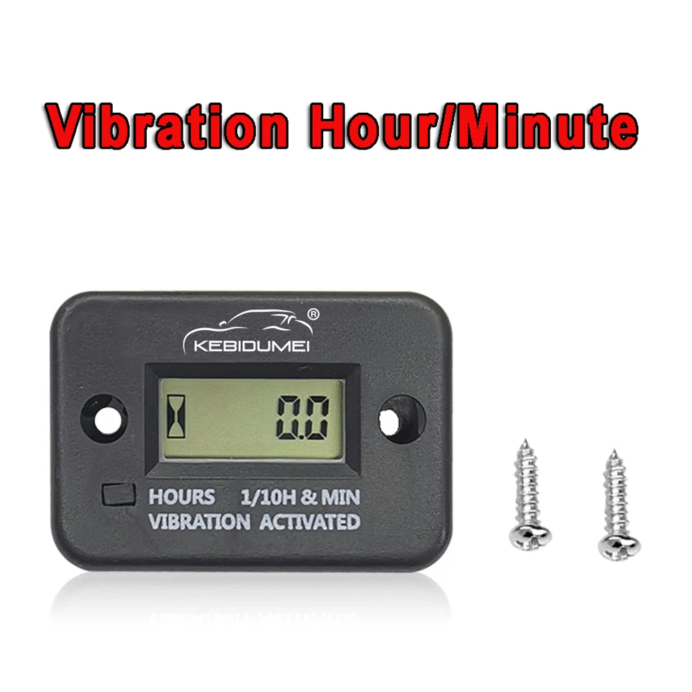 Vibration Engine Gauge Hour Meter Wireless Digital LED Resettable For Gas Generator Lawn Mower Motor ATV Replacable Battery