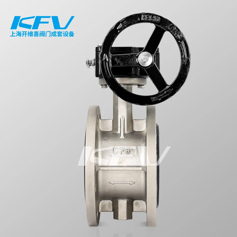 Stainless steel turbine flange butterfly valve D341X-16P neutral soft seal 304 manual butterfly valve